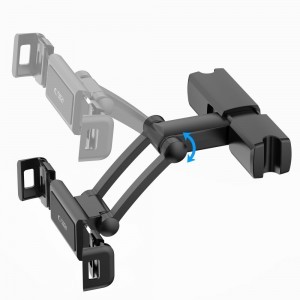 TECH-PROTECT V2 fejtámlára szerelhető autós tablettartó fekete-6