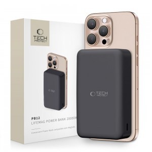 Tech-protect Pb12 Lifemag Magsafe Power Bank 20000mah Fekete