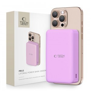 Tech-protect Pb12 Lifemag Magsafe Power Bank 20000mah Lila