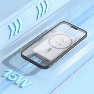 Dudao K14S USB-A / USB-C / MagSafe vezeték nélküli powerbank 20W 5000mAh - fehér-2
