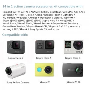 Techsuit – Akciókamera 14 az 1-ben (CAL29) – GoPro akciókamerához – fekete-3