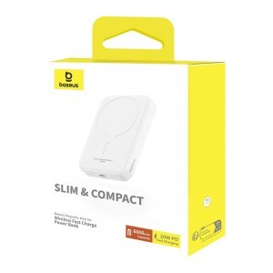 Baseus Magsafe Mini 6000mAh 20W powerbank kábellel Simple Series USB-C - fehér-4