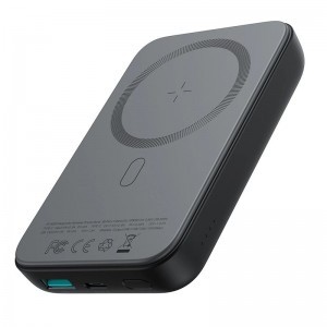 Joyroom JR-W020 20W 10000mAh MagSafe powerbank + USB-A - USB-C 0.25m kábel - fekete
