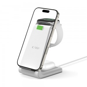 Tech-protect Qi15w-a36 3in1 Vezeték Nélküli Töltő állomás Iphone-hoz Fehér-1
