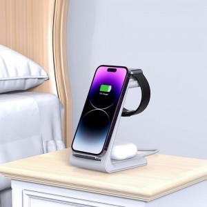 Tech-protect Qi15w-a36 3in1 Vezeték Nélküli Töltő állomás Iphone-hoz Fehér-5