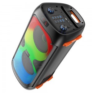 HOCO Bluetooth / vezeték nélküli hangszóró LED Outdoor Manhattan + dupla vezeték nélküli mikrofon BS53-2