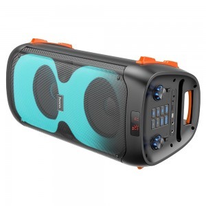 HOCO Bluetooth / vezeték nélküli hangszóró LED Outdoor Manhattan + dupla vezeték nélküli mikrofon BS53-3