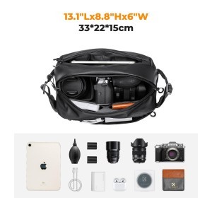 10 literes K&F Concept Alpha Sling fotós táska-3
