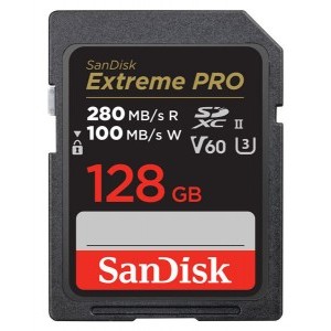 SanDisk 128GB SDXC Extreme Pro 280/100MB/s UHS-II C10 V60