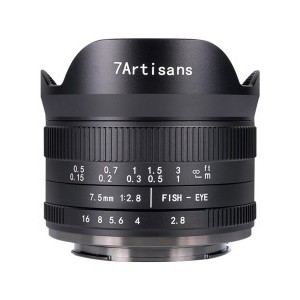 7Artisans 7.5mm f/2.8 Mark II fekete objektív (Nikon Z)