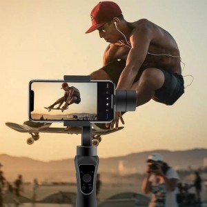  Techsuit - Telefon Gimbal (S5) - Kézi, automatikus arckövetéssel, távirányítóval, 360 fokban állítható, 3600mAh - Fekete-5