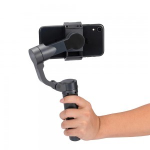  Techsuit - Telefon Gimball (F3) - 3 tengelyes stabilizátor, összecsukható, arckövetéssel és tárgykövetéssel, állvánnyal, távirányítóval, 2200mAh - Fekete-1