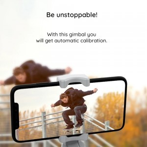  Techsuit - Telefon Gimbal (SK062) - 3 tengelyes, intelligens követés, automatikus kalibrálás, joystick, összecsukható, 2500mAh - Szürke-6