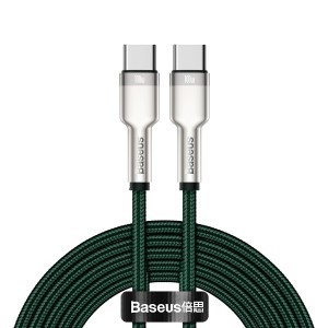 Baseus Cafule Metal Data USB Type C - USB Type C kábel PD 100 W 2 m zöld