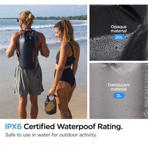 Spigen A630 Univerzális Vízálló Táska Fekete-2