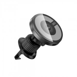 XO autós tartó mágneses CX025 vezeték nélküli magsafe töltővel 15W fekete szellőzőre-2