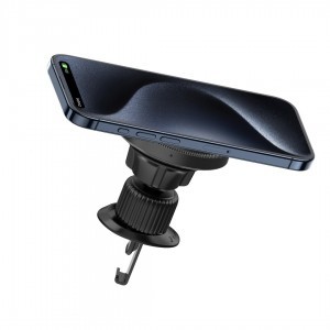 XO autós tartó mágneses CX025 vezeték nélküli magsafe töltővel 15W fekete szellőzőre-1