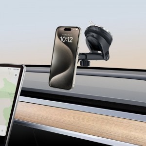 Tech-protect N58 Mágneses Magsafe Műszerfalra és Szellőzőre Rögzíthető Autós Tartó Fekete-3