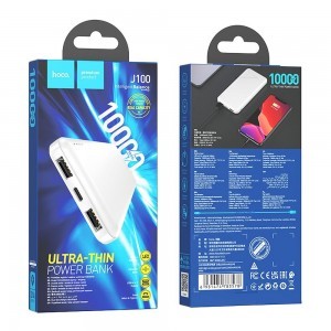 HOCO powerbank 10 000 mAh 2,1A J100 fehér-4