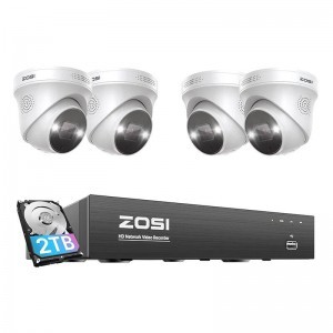 IP Kamera ZOSI C225 4 db WiFi 5MP + NVR 8 csatornás + 2TB HDD