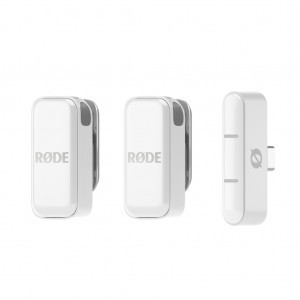 Rode Wireless Micro-C ultra kompakt két csatornás vezeték nélküli mikrorofonrendszer USB-C csatlakozóval, fehér-5