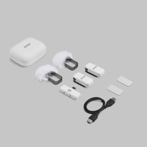 Rode Wireless Micro-C ultra kompakt két csatornás vezeték nélküli mikrorofonrendszer USB-C csatlakozóval, fehér-3