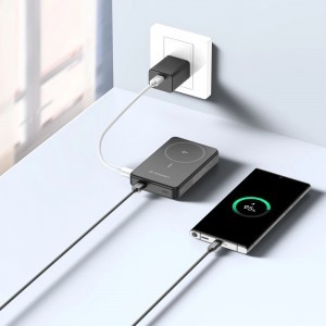 Wozinsky WLWP-10KA0Y3S 22.5W PD Qi2 10000 mAh powerbank támasztékkal, 1x USB-A, 1x USB-C - fekete-10