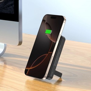 Wozinsky WLWP-10KA0Y3S 22.5W PD Qi2 10000 mAh powerbank támasztékkal, 1x USB-A, 1x USB-C - fekete-5