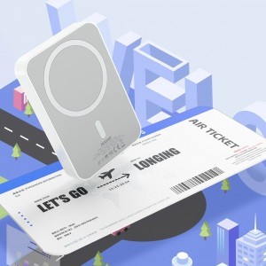 Powerbank Dudao K26S 5000mAh 20W USB-A / USB-C / MagSafe - fehér magsafe-1