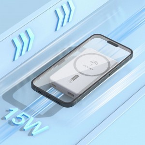 Powerbank Dudao K14S+ 10000mAh 20W USB-A / USB-C / MagSafe tartóval - fehér-2