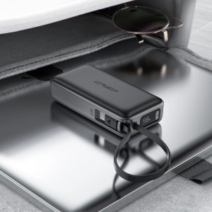 Acefast M7-10000 PD30W Powerbank beépített kábellel - Fekete-5
