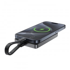 Powerbank Acefast M12-10000 PD20W ultra-vékony, MagSafe kompatibilis - fekete-3