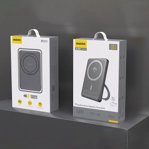Dudao K28S 20W PD 5000mAh Powerbank MagSafe-kel és állvánnyal - Szürke-1