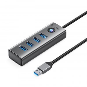 Orico PDD4U-U3 4x USB-A 3.0 Hub - szürke