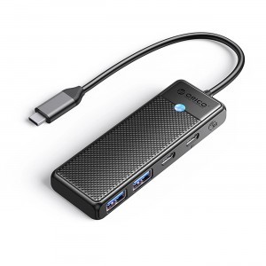 Hub USB-C Orico PAPW2AC-C3 dokkoló állomás 2x USB-A 3.0 + 2x USB-C 3.0 - fekete