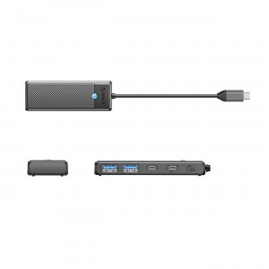 Hub USB-C Orico PAPW2AC-C3 dokkoló állomás 2x USB-A 3.0 + 2x USB-C 3.0 - fekete-1
