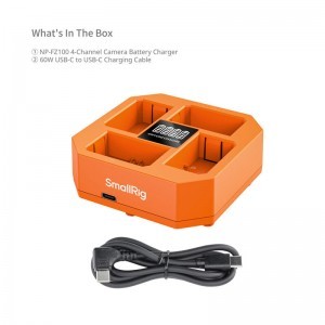 Smallrig 4839 NP-FZ100 4-Channel Camera Battery Charger-5