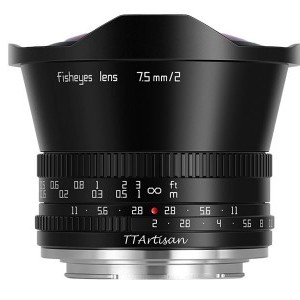 Ttartisan 7,5mm f2 Canon EOS R fekete (APS-C) objektív