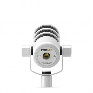 RODE PodMic broadcast minőségű dinamikus mikrofon rádiós és podcast célokra, fehér-4