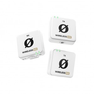 RODE Wireless ME Dual-W ultra kompakt digitális vezeték nélküli mikrofon rendszer két adóval, adókba és vevőbe épített mikrofonnal, fehér-2