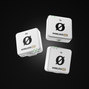 RODE Wireless ME Dual-W ultra kompakt digitális vezeték nélküli mikrofon rendszer két adóval, adókba és vevőbe épített mikrofonnal, fehér-3