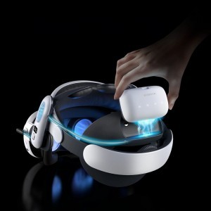 BoboVR S3 Pro tehermentesítő pánt Meta Quest 3 VR szemüveghez + B100 külső akkumulátor - fehér és fekete-8