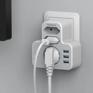 Tessan fali aljzat, elosztó TS-327 USB porttal-3