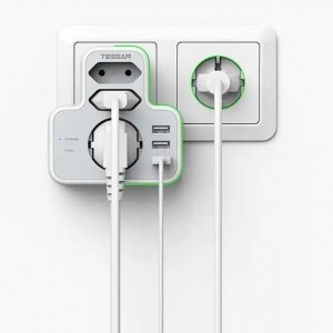 Tessan fali aljzat, elosztó TS-327 USB porttal-1
