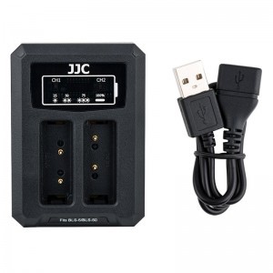 JJC DCH-BLS5UE USB Dual akkumulátor töltő Olympus BLS-1/5/50-hez