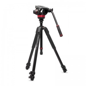 Manfrotto 502 fluid videó fej lapos alappal + 055 videó alu állvány