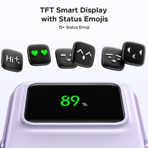 Ugreen - PB571 (35606) Power Bank - digitális kijelzővel, gyors töltés, mágneses, vezeték nélküli, 5000mAh, USB-C, 18W, 3A - Lila-5