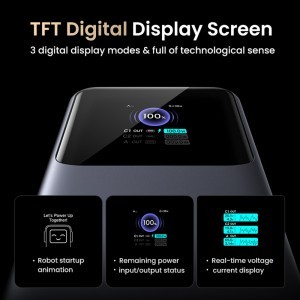 Ugreen - Power Bank PB721 (35524B) - digitális kijelzővel, gyorstöltés, 20000mAh, USB, 2x Type-C, 130W, QC, PD, 5V/3A - Szürke-8