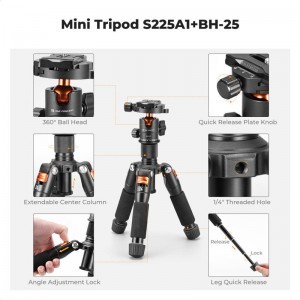 K&F Concept Mini Tripod, gömbfejjel-4