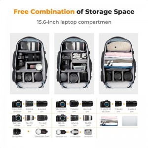 K&F Concept Travel hátizsák 25L szürke-2